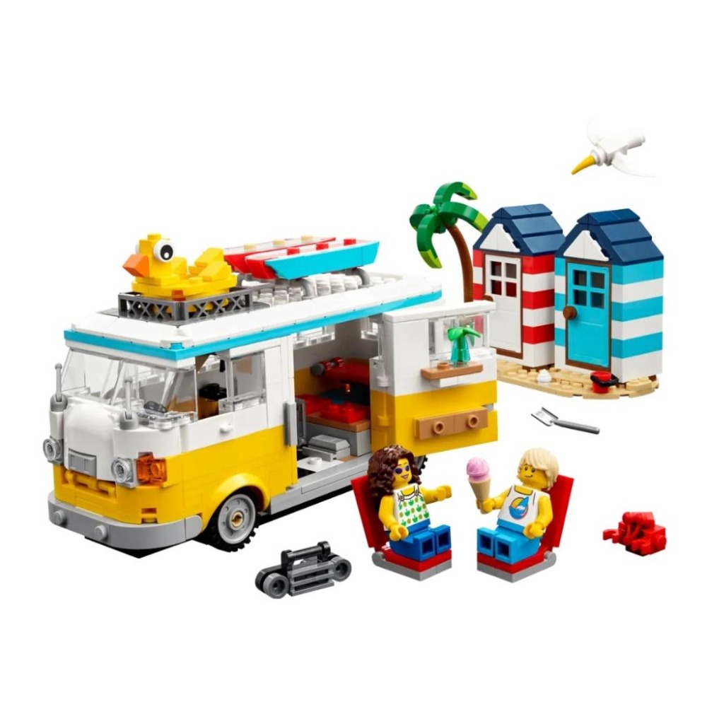 【磚星球】樂高 LEGO 31138 創意三合一系列 海灘露營車 Beach Camper Van-細節圖3