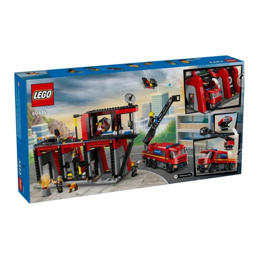【磚星球】樂高 LEGO 60414 城市系列 消防局和消防車 Fire Station with Fire Truck-細節圖4