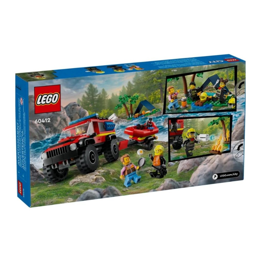 【磚星球】樂高 LEGO 60412 城市系列 四輪驅動消防車和救援艇 4x4 Truck with Boat-細節圖4