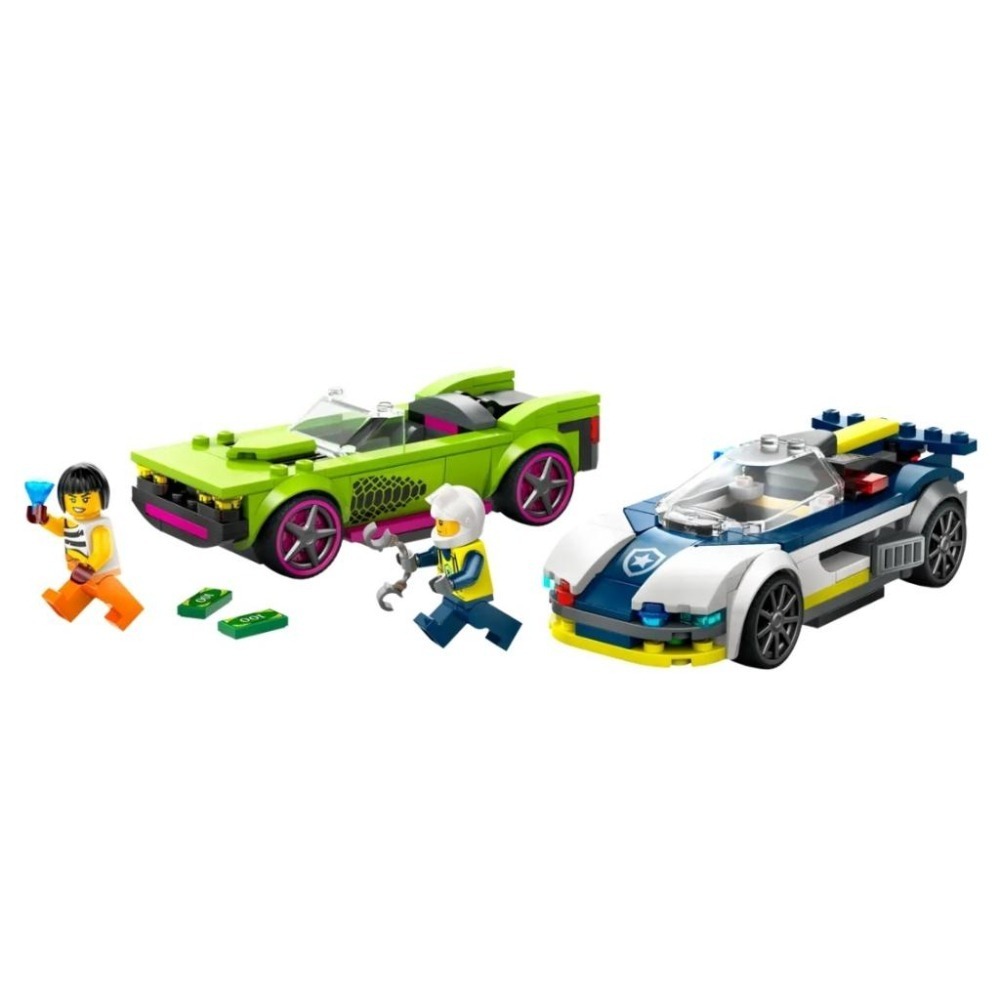 【磚星球】樂高 LEGO 60415 城市系列 警車和肌肉車追逐戰 Police Car& Car Chase-細節圖3