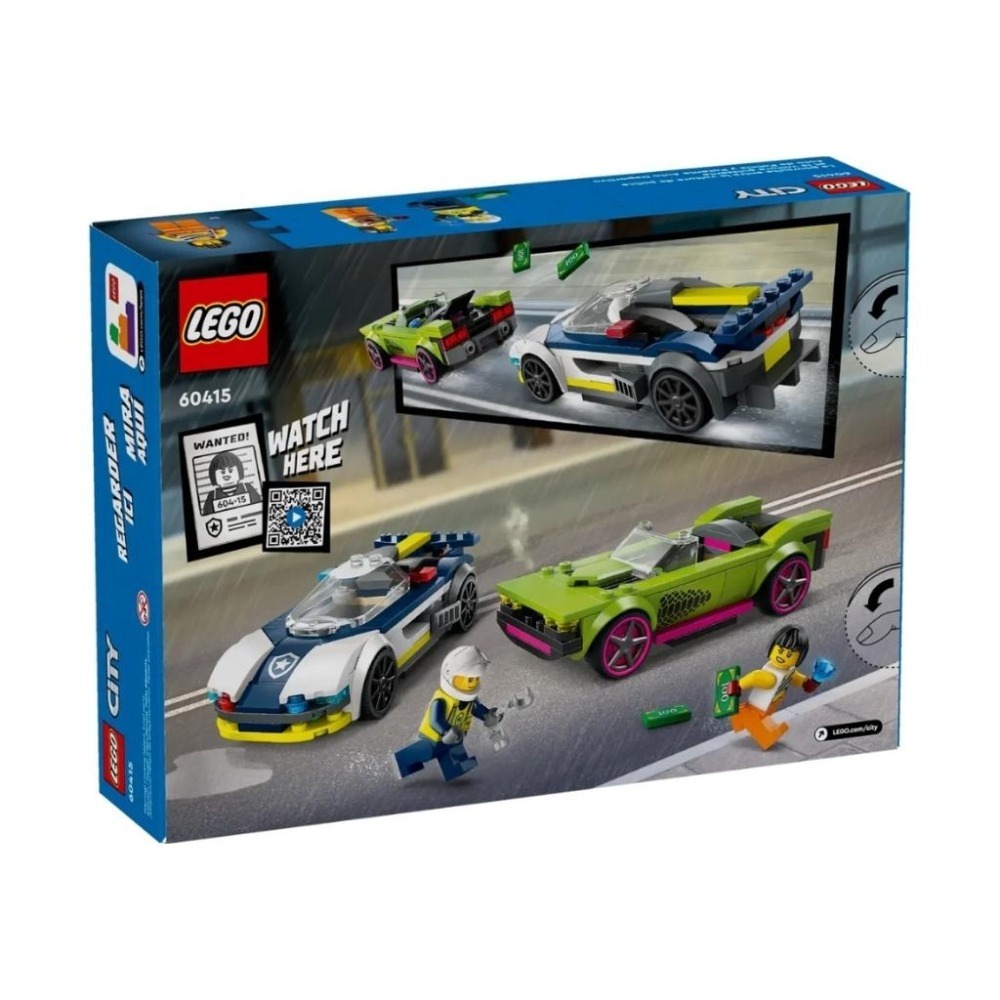 【磚星球】樂高 LEGO 60415 城市系列 警車和肌肉車追逐戰 Police Car& Car Chase-細節圖4