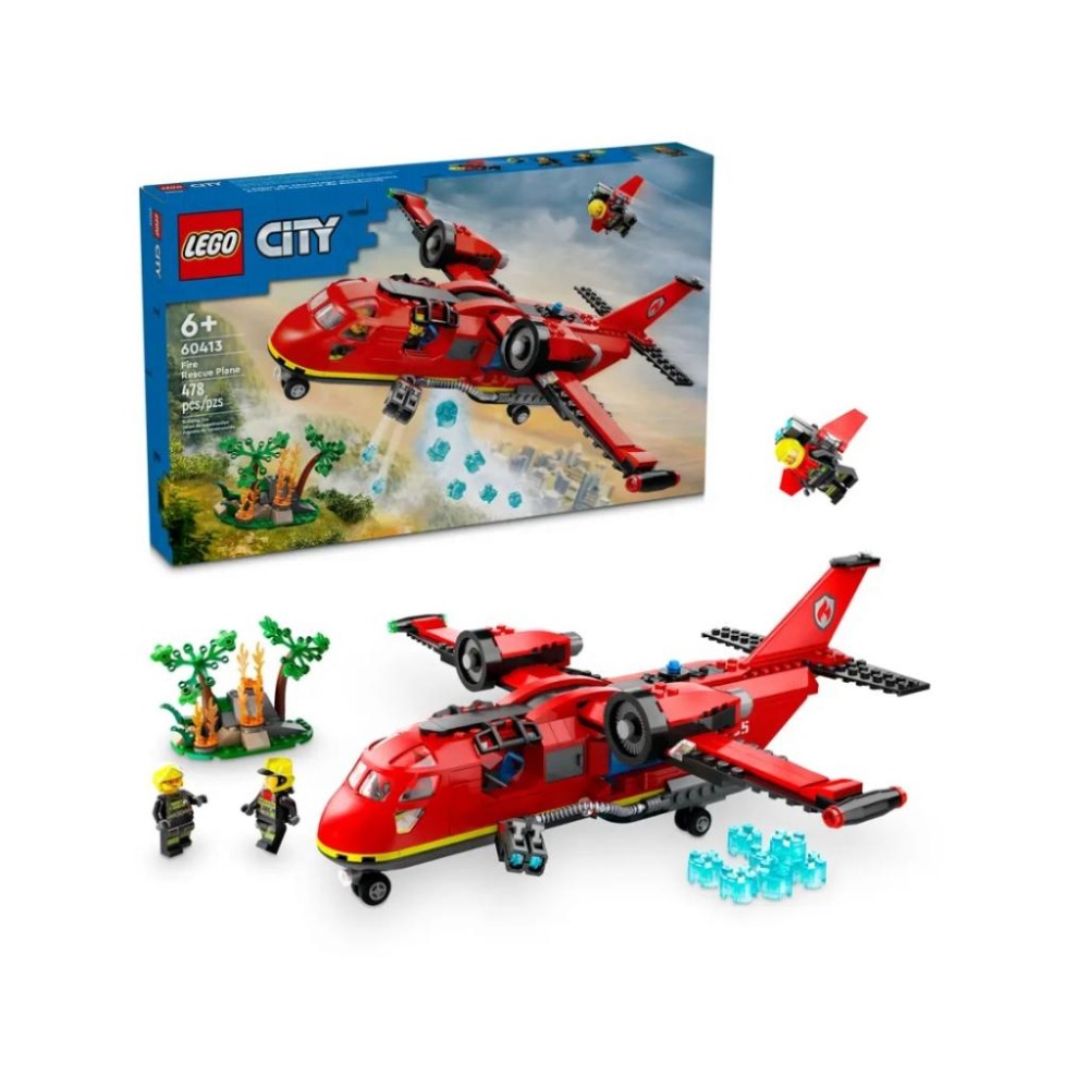 【磚星球】樂高 LEGO 60413 城市系列 消防救援飛機 Fire Rescue Plane-細節圖2