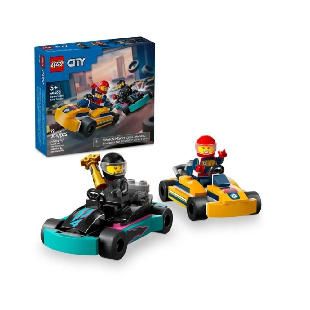 【磚星球】樂高 LEGO 60400 城市系列 卡丁車和賽車手 Go-Karts and Race Drivers-細節圖2
