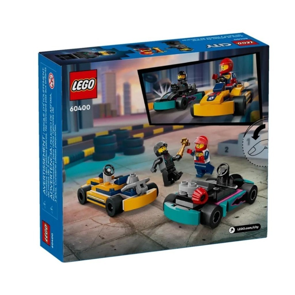 【磚星球】樂高 LEGO 60400 城市系列 卡丁車和賽車手 Go-Karts and Race Drivers-細節圖4