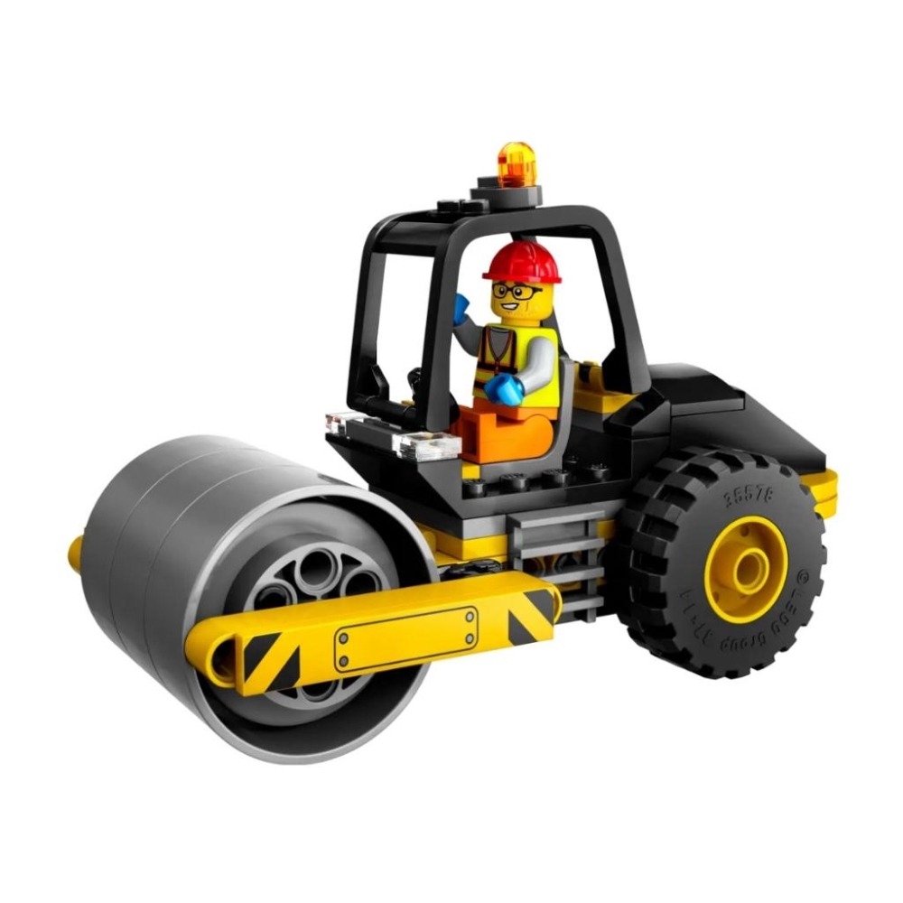 【磚星球】樂高 LEGO 60401 城市系列 工程蒸氣壓路機 Construction Steamroller-細節圖3