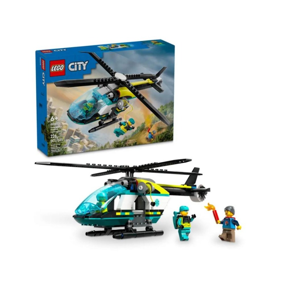 【磚星球】樂高 LEGO 60405 城市系列 緊急救援直升機 Emergency Rescue Helicopter-細節圖2
