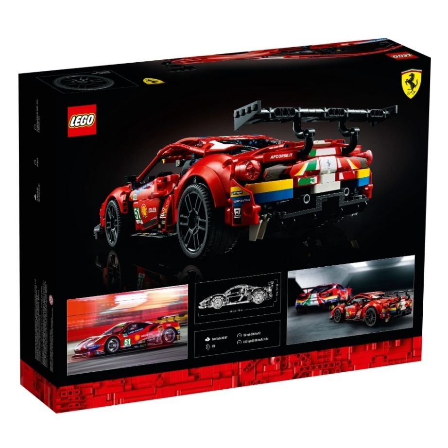 【磚星球】樂高 LEGO 42125 動力科技系列 法拉利488GTE＂AF Corse 51＂ Ferrari 488-細節圖4