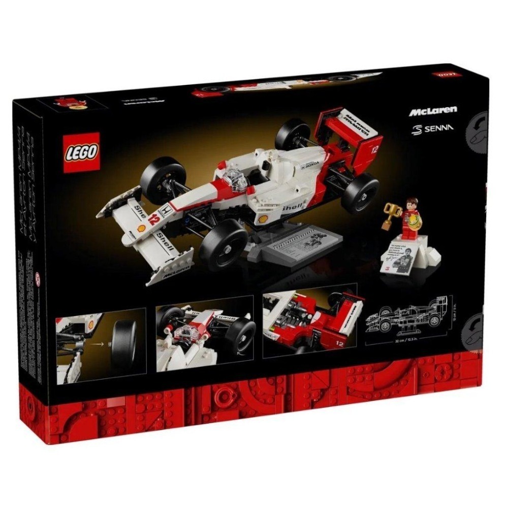 【磚星球】樂高 LEGO 10330 ICONS™ McLaren MP4/4&艾爾頓·冼拿 Ayrton Senna-細節圖4