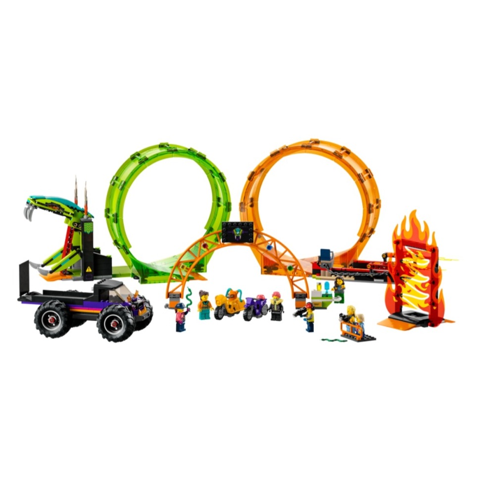 【磚星球】樂高 LEGO 60339 城市系列 雙重環形跑道競技場 Double Loop Stunt Arena-細節圖3