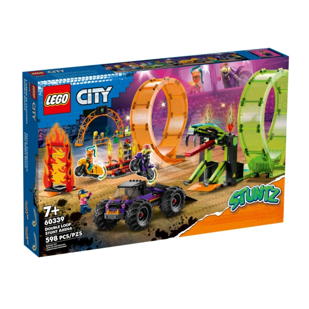 【磚星球】樂高 LEGO 60339 城市系列 雙重環形跑道競技場 Double Loop Stunt Arena-細節圖4