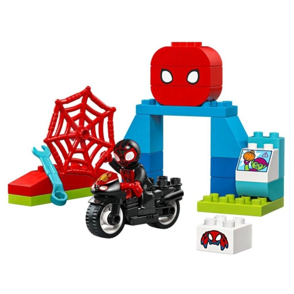 【磚星球】樂高 LEGO 10424 得寶系列 蜘蛛人摩托車冒險 Spin＇s Motorcycle-細節圖3