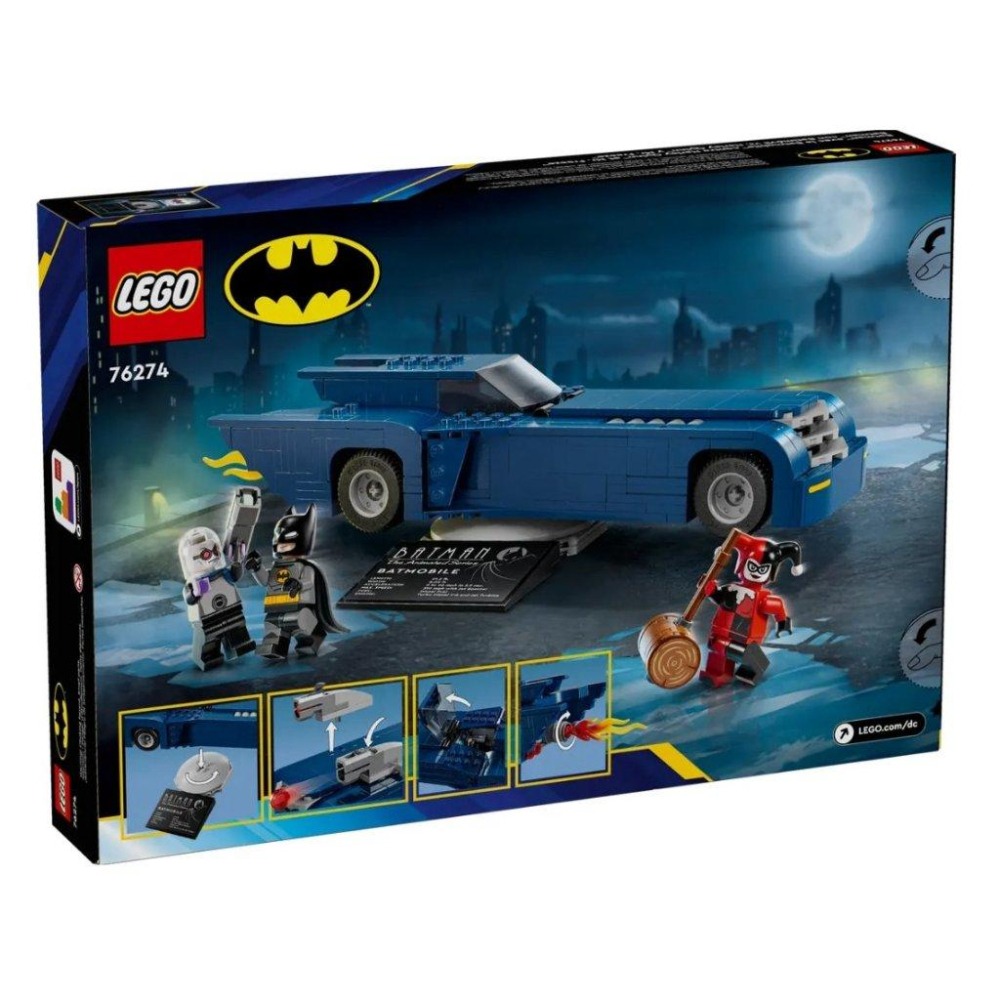 【磚星球】樂高 LEGO 76274 蝙蝠俠系列 蝙蝠俠與蝙蝠車vs.小丑女及急凍人-細節圖4