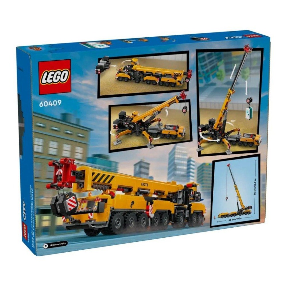 【磚星球】樂高 LEGO 60409 城市系列 移動式工程起重機 Yellow Construction Crane-細節圖4