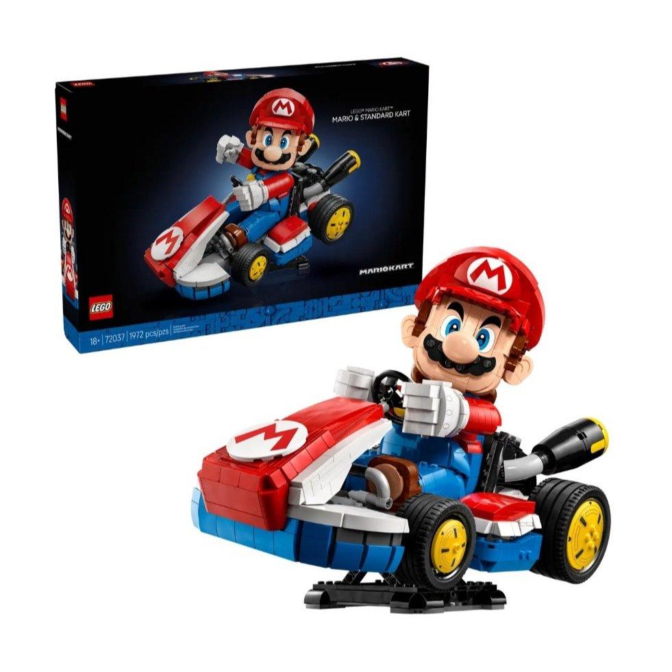 【磚星球】樂高 LEGO 72037 瑪莉歐系列 瑪利歐賽車™ 瑪利歐＆標準車 Mario&Standard Kart-細節圖2