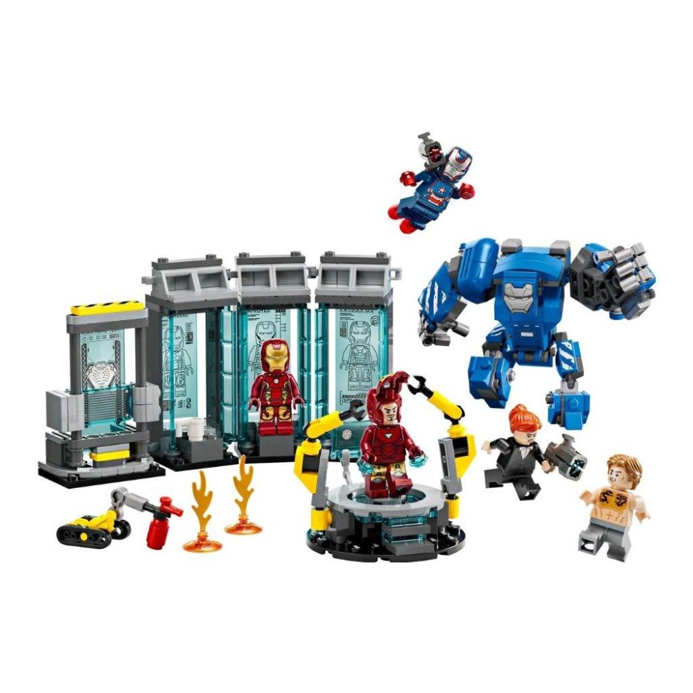 【磚星球】樂高 LEGO 76315 漫威系列 鋼鐵裝展示區 Iron Man＇s Laboratory-細節圖2