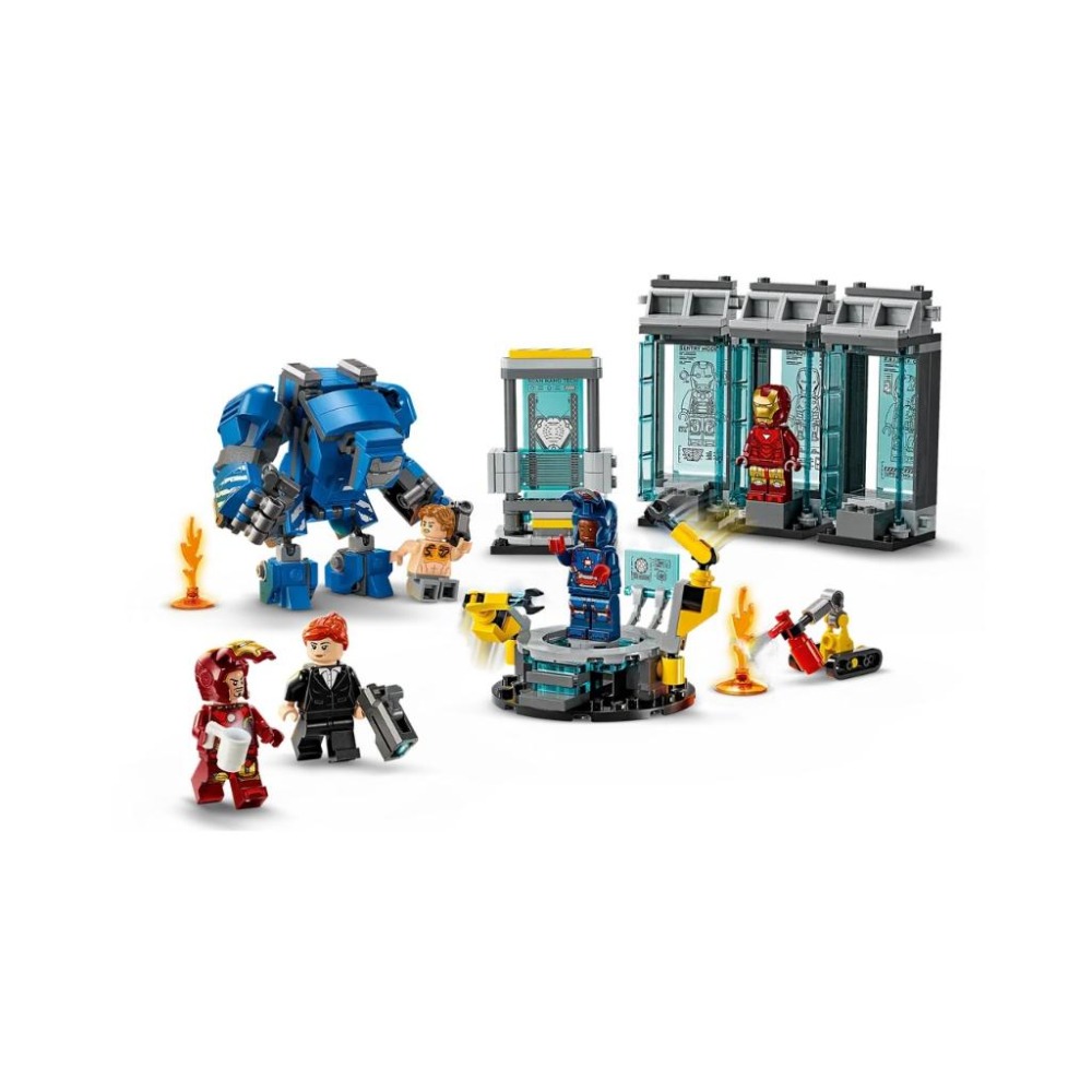 【磚星球】樂高 LEGO 76315 漫威系列 鋼鐵裝展示區 Iron Man＇s Laboratory-細節圖4