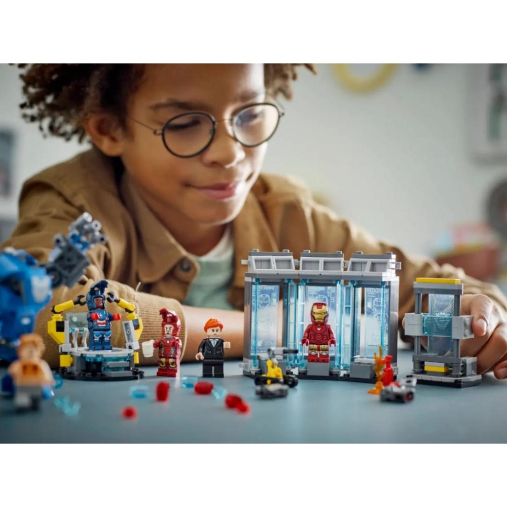 【磚星球】樂高 LEGO 76315 漫威系列 鋼鐵裝展示區 Iron Man＇s Laboratory-細節圖7
