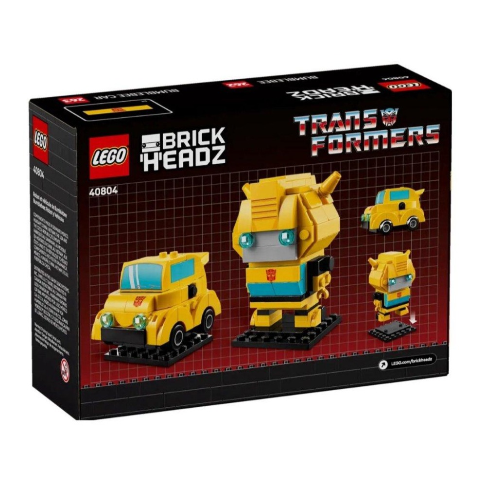 【磚星球】樂高 LEGO 40804 大頭系列 大黃蜂和車輛 Bumblebee Robot & Vehicle-細節圖3
