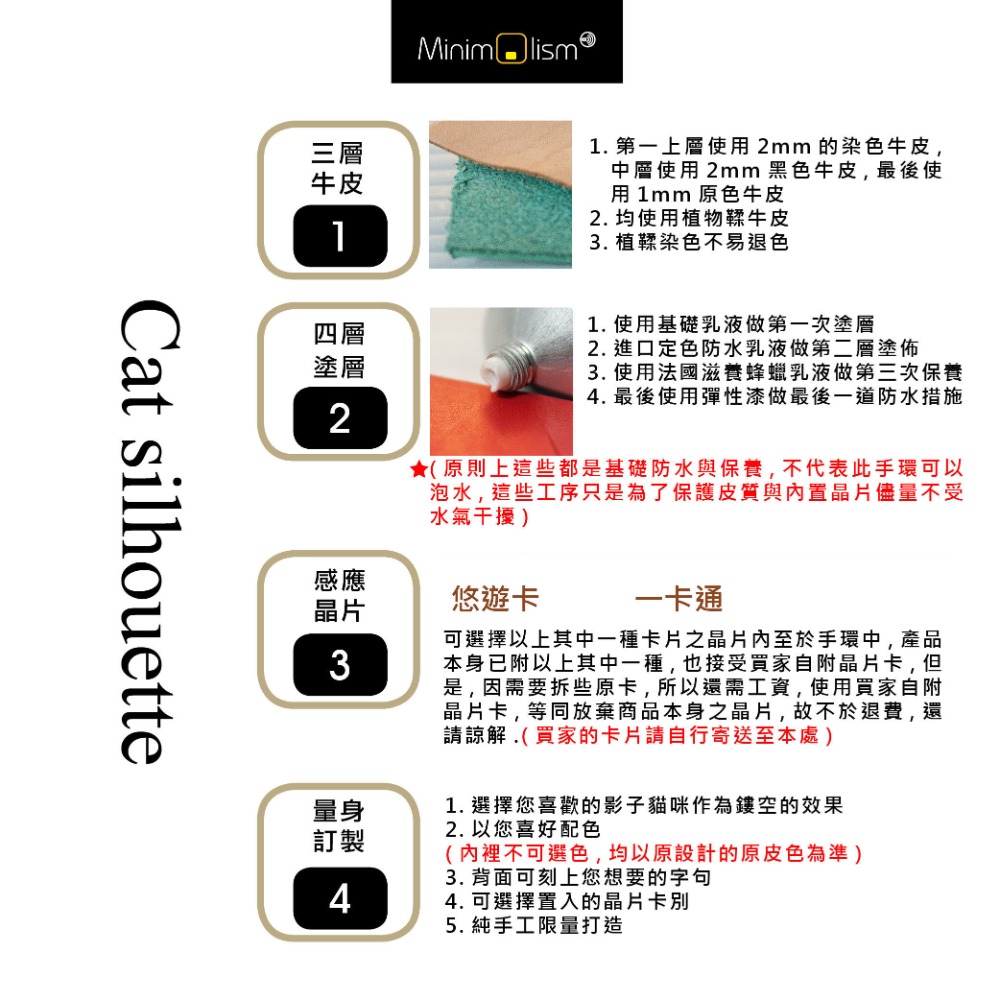 [伴我趴趴走] 米力樂斯CS貓咪剪影真皮鑰匙圈 可選擇內置悠遊卡或一卡通-細節圖5