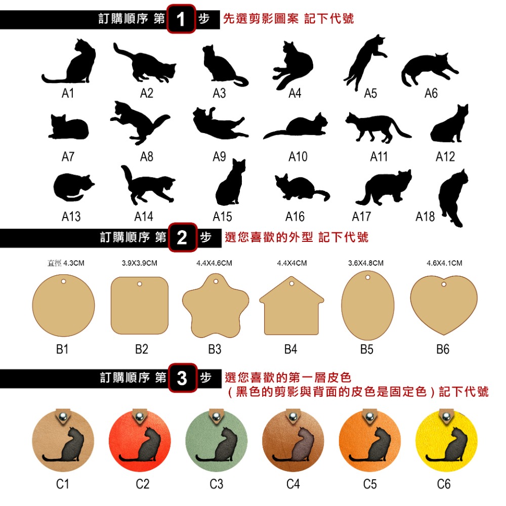 [伴我趴趴走] 米力樂斯CS貓咪剪影真皮鑰匙圈 可選擇內置悠遊卡或一卡通-細節圖6