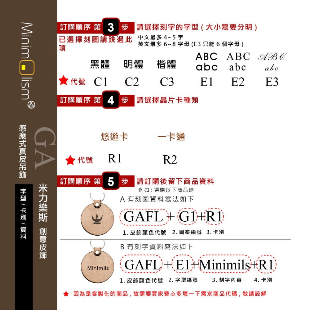 米力樂斯GA真皮吊飾(圓形) 可選悠遊卡.一卡通(擇一)-細節圖6