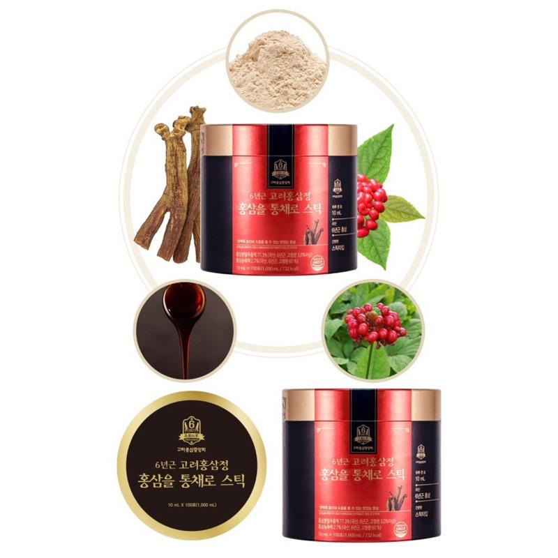 免運 韓國6年根紅蔘萃取液10ml 100入+提袋 母親節禮物🎁-細節圖3