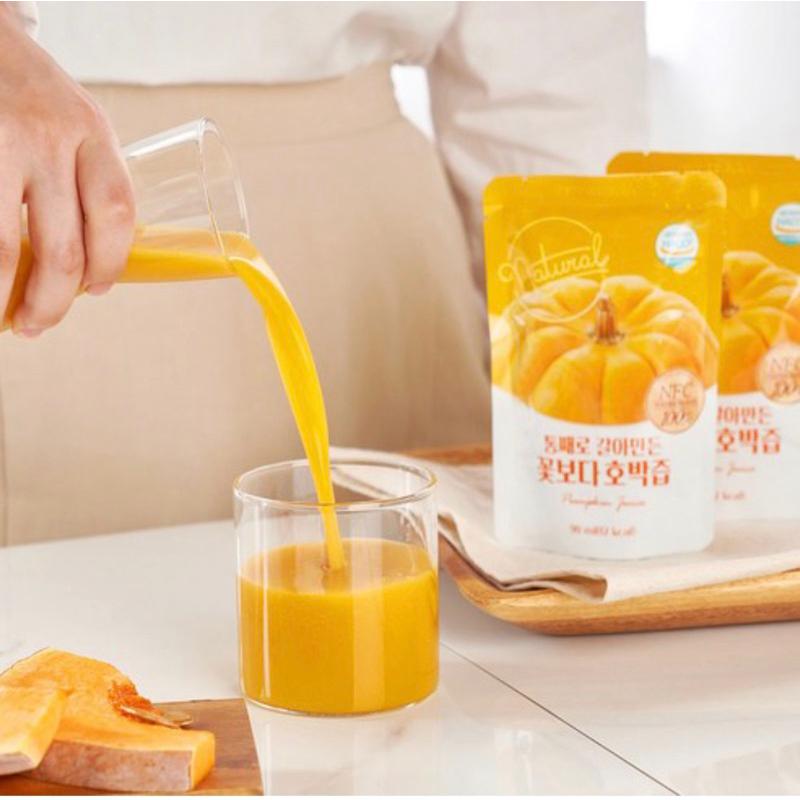 [粉是愛吃］免運 韓國Organic Maru 南瓜汁🎃90ml 50入 消水腫大推推❤️-細節圖4