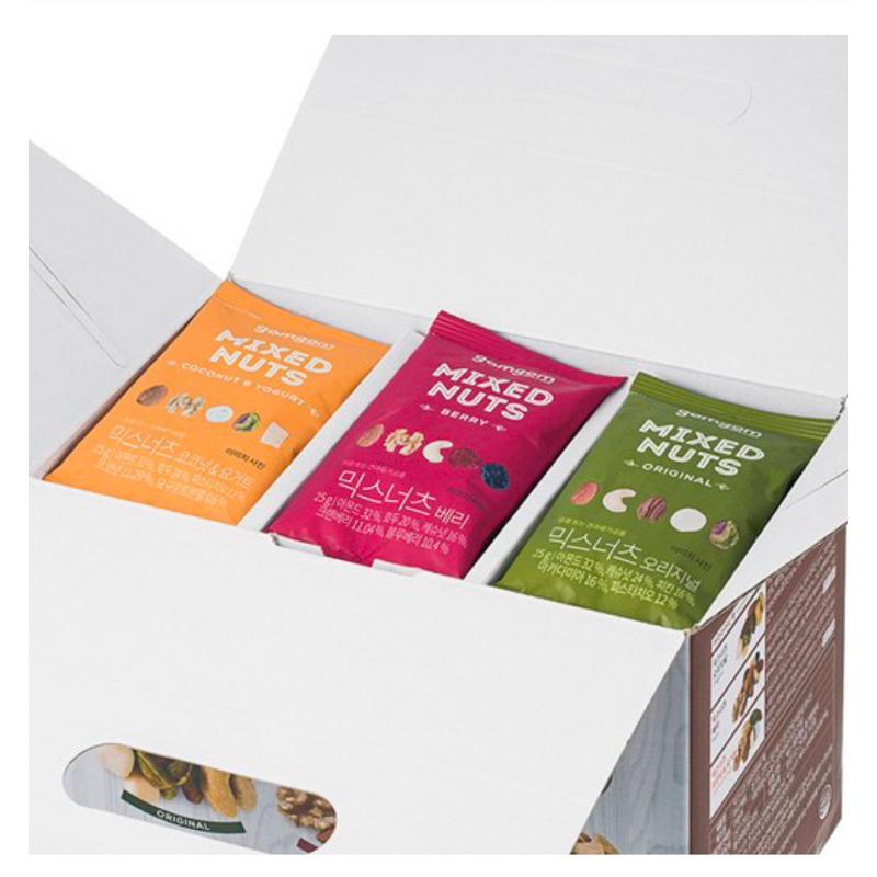 [粉是愛吃］免運 韓國gomgom 綜合堅果禮盒 25g 30包-細節圖3