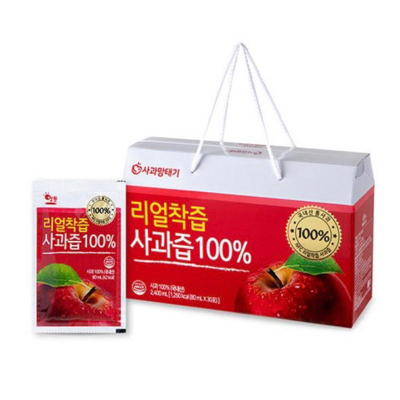 ［粉是愛吃］免運 韓國Apple Greent 蘋果汁80ml 30入