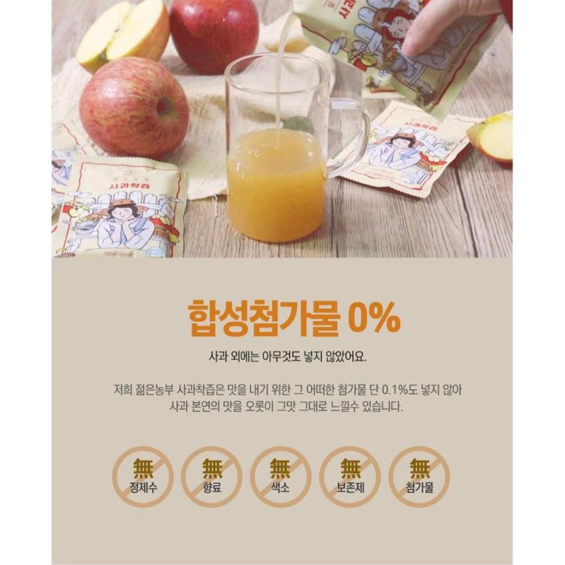 ［粉是愛吃］24小時內出貨！免運 韓國PrueutDam NFC 100%蘋果汁 100ml 30入-細節圖2