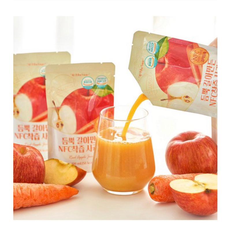 ［粉是愛吃］免運 Organic Maru 袋裝蘋果汁100ml 30入-細節圖3