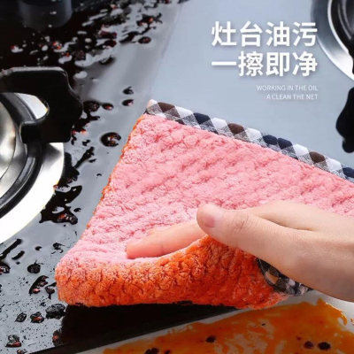 豆腐媽 抹布 機車 廚房 吸水 25X25 包邊 可勾 可掛 隨機顏色 小抹布