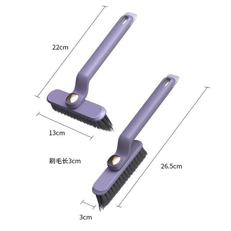 浴室地板必備 磁磚縫清潔 清潔刷 居家主婦/清潔控必備 360°折疊刮刷二合一清潔刷-細節圖3