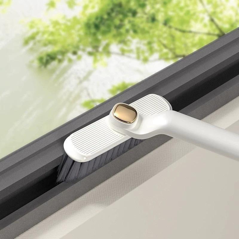 浴室地板必備 磁磚縫清潔 清潔刷 居家主婦/清潔控必備 360°折疊刮刷二合一清潔刷-細節圖4