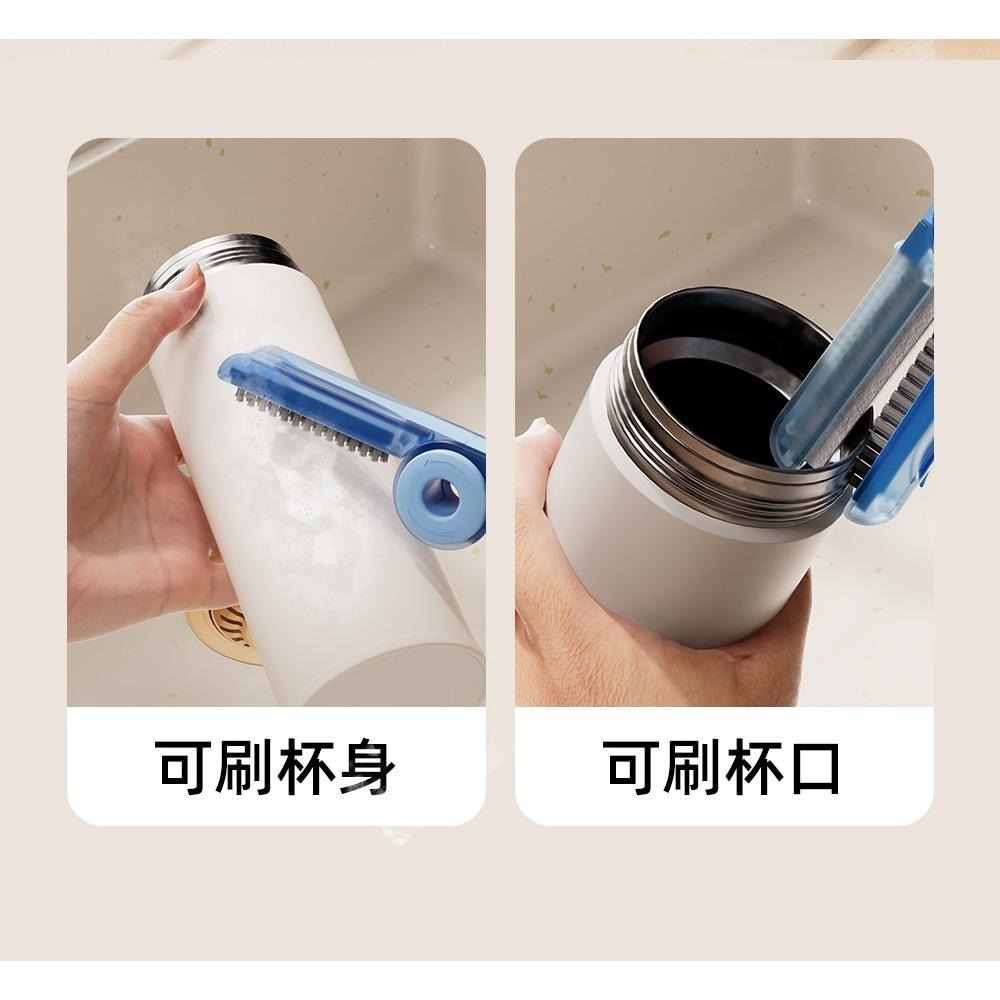 豆腐媽 四合一刷 廚房小物 保溫瓶必備 挑膠條 保鮮盒膠條清潔 四合一刷 多功能 清潔刷 杯口刷 杯蓋溝清潔 細縫清潔刷-細節圖7