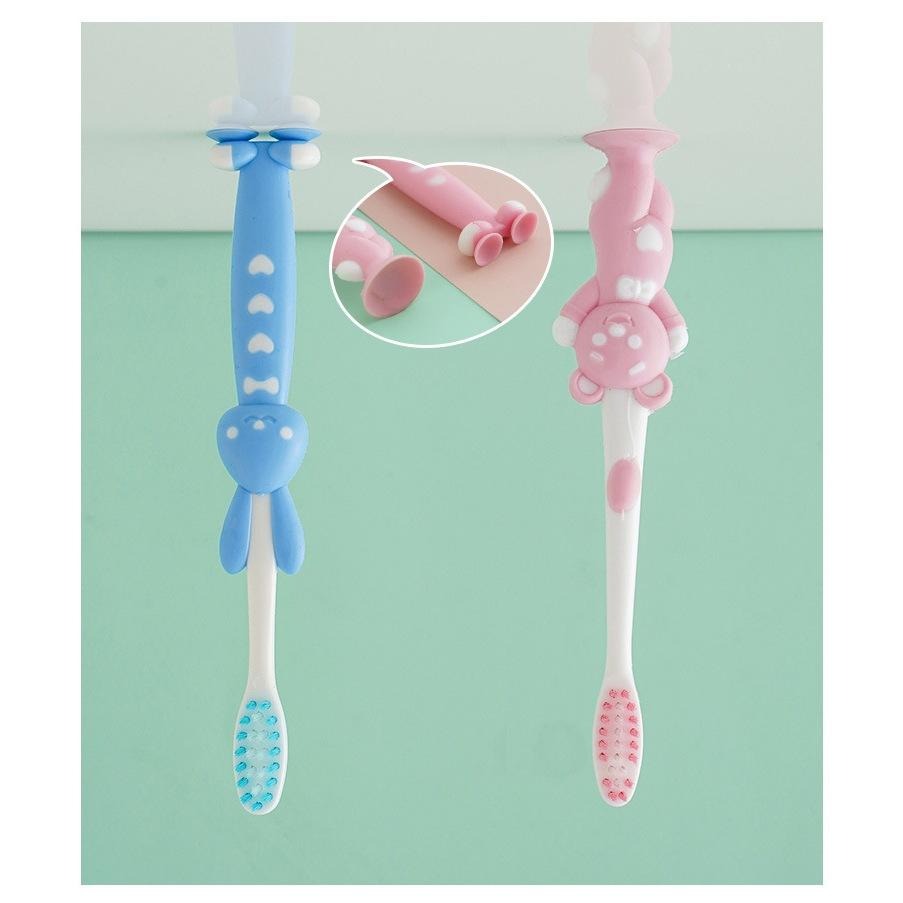 豆腐媽 兒童牙刷 造型手柄 小兔牙刷 軟毛刷 4支一組 馬卡龍色 訂期更換-細節圖3