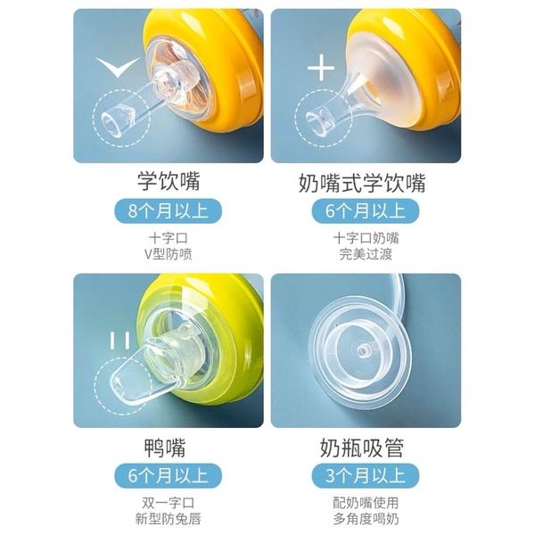 豆腐媽 現貨 奶瓶變水杯吸管組｜V型吸嘴 寬口徑適用 貝親/小獅王/辛巴 大寶寶防噴吸管 奶瓶配件-細節圖2