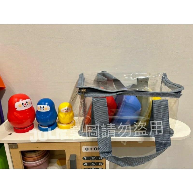 豆腐媽 加厚透明手提袋｜PVC午餐袋/野餐袋/玩具收納 外出分裝袋 可放姓名牌 三色碗袋 現貨-細節圖3