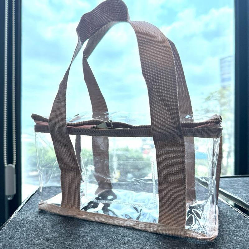 豆腐媽 加厚透明手提袋｜PVC午餐袋/野餐袋/玩具收納 外出分裝袋 可放姓名牌 三色碗袋 現貨-細節圖4