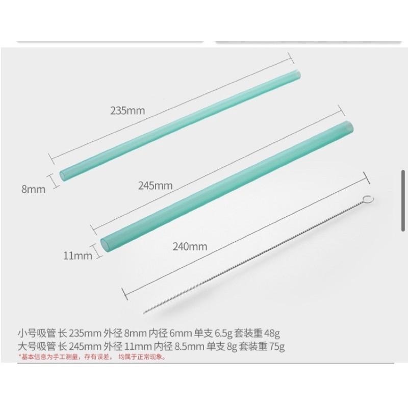 豆腐媽 現貨｜環保矽膠吸管6入組｜粗吸管 細吸管 附刷 可耐高溫 重複使用 飲料/水杯通用-細節圖5