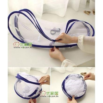 豆腐媽 曬衣神器！雙層摺疊曬衣網｜平鋪不變形 曬尿布/內衣/襪子 曬衣籃 多功能曬衣架 隨機色-細節圖3