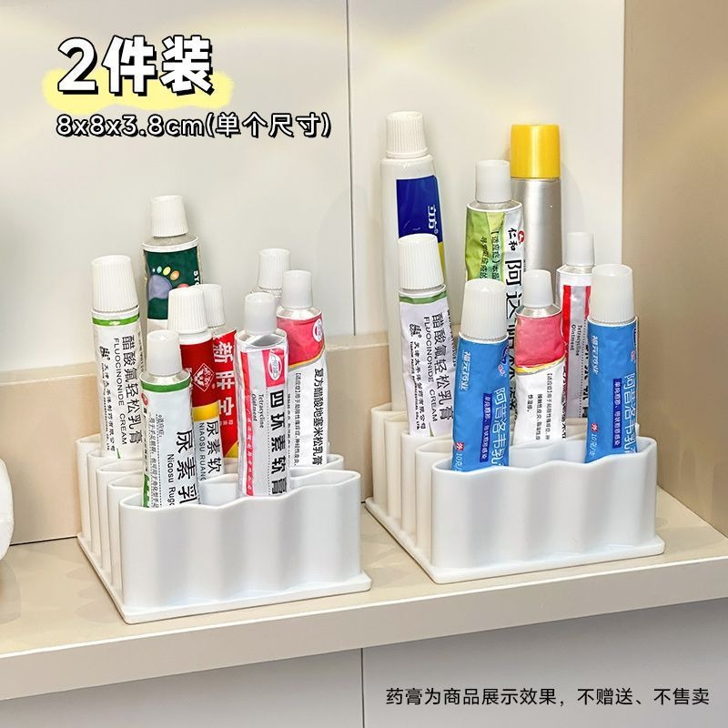 桌面萬用收納架 波浪彈性格槽 文具 刷具收納 藥膏收納 小物分類收納架 波浪TPR材質 彈性不傷物好拿取-細節圖2