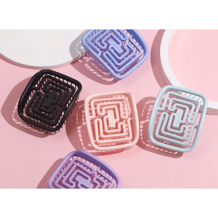 洗頭按摩梳 高彈性不變形 柔軟頭皮護理 四方鏤空梳順髮不卡髮 乾濕兩用洗髮梳 造型家用必備-細節圖3