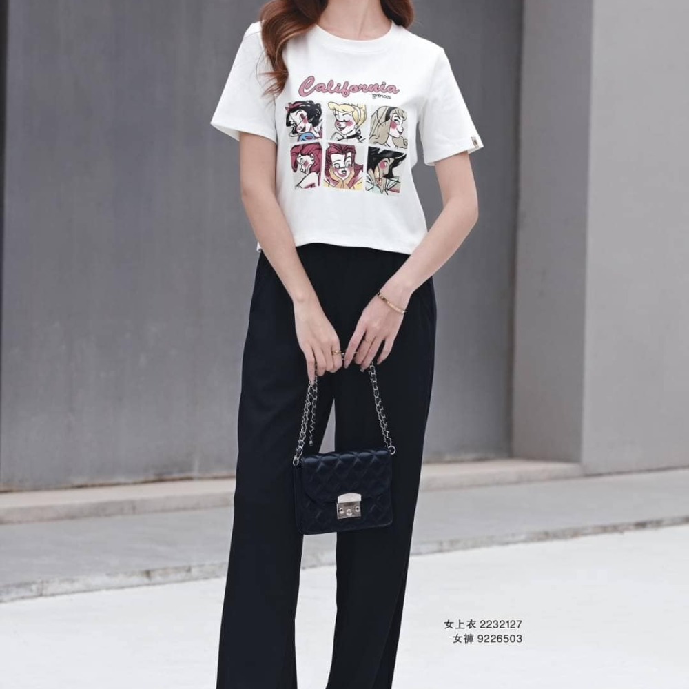 韓風 短版可愛圖文 休閒T恤-細節圖3