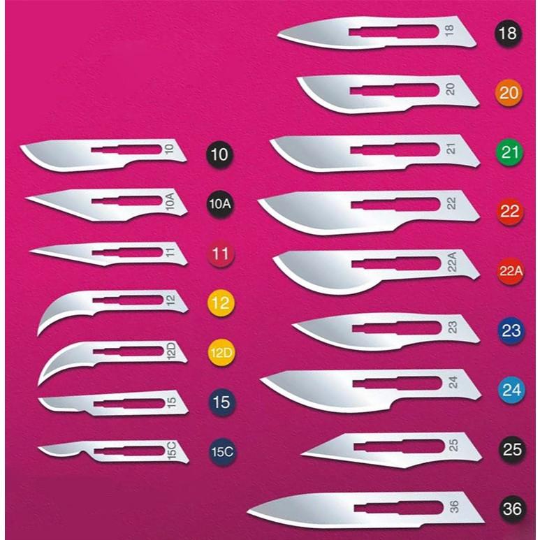 RIBBEL 銳倍爾 手術刀片(滅菌) 金屬雕刻刀 刀片手機貼膜美術刀片碳鋼 (Carbon Steel)100片/盒-細節圖2