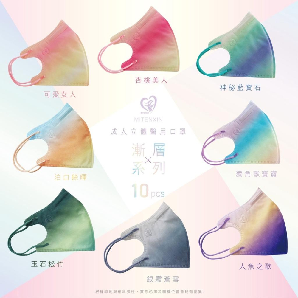 【DK盛籐】盛籐平面醫療用口罩(未滅菌)醫用口罩 成人醫療口罩 平面口罩 漸層口罩 可愛口罩 醫療平面口罩佩戴舒適-細節圖2