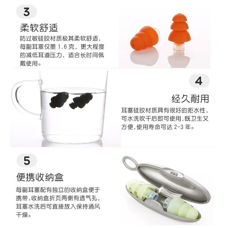 耳塞 矽膠耳塞 耳塞睡覺 耳塞睡眠 降噪耳塞 睡眠耳塞 防噪音耳塞 睡覺耳塞 抗噪耳塞 靜音耳塞 超靜音耳塞 隔音耳塞H-細節圖8