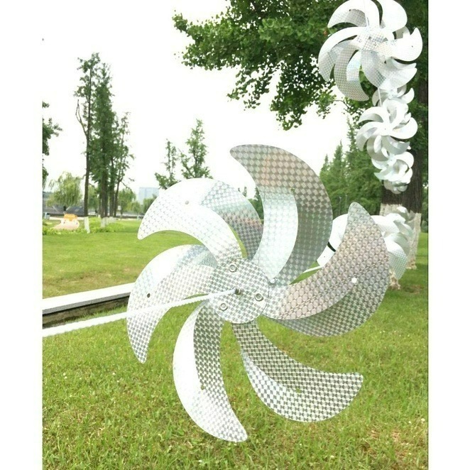 驅鳥風車 10米趕鳥風車 8個風車 陽台趕鳥神器 反光風車-細節圖2