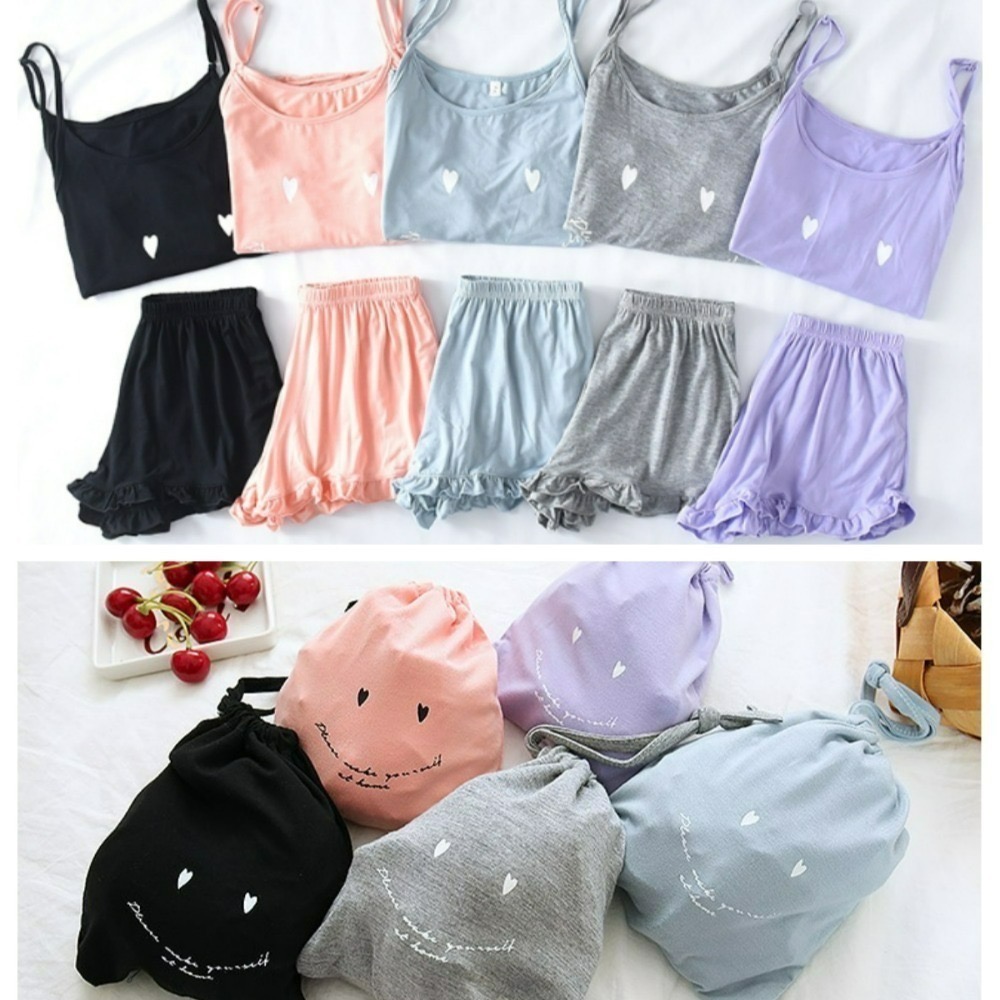 莫代爾睡衣 細肩帶睡衣 親膚舒適 兩件式睡衣-細節圖2