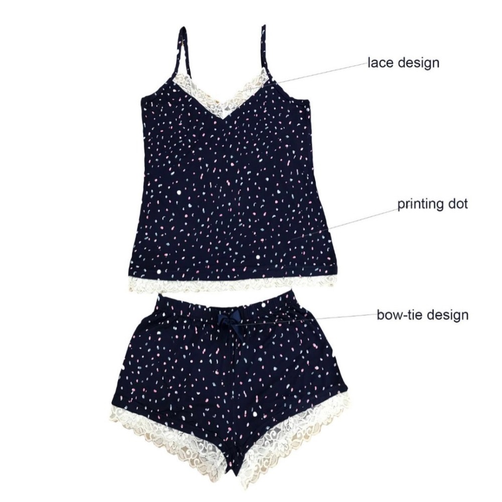 莫代爾睡衣 細肩帶睡衣 親膚舒適 兩件式睡衣-規格圖6